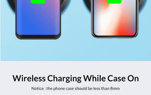 Planet Gates TOPK 10W Wireless Charger For iPhone X/XS Max XR 8 Plus Fast Charging for Samsung S8 S9 Note 9 8 Phone Charger Pad