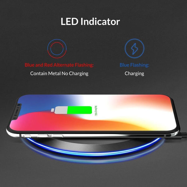 Planet Gates TOPK 10W Wireless Charger For iPhone X/XS Max XR 8 Plus Fast Charging for Samsung S8 S9 Note 9 8 Phone Charger Pad