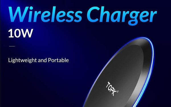 Planet Gates TOPK 10W Wireless Charger For iPhone X/XS Max XR 8 Plus Fast Charging for Samsung S8 S9 Note 9 8 Phone Charger Pad
