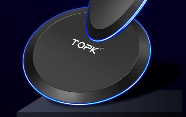Planet Gates TOPK 10W Wireless Charger For iPhone X/XS Max XR 8 Plus Fast Charging for Samsung S8 S9 Note 9 8 Phone Charger Pad
