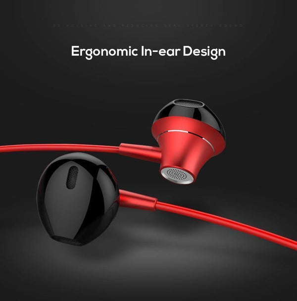 Planet Gates TOPK 3.5mm In-Ear Earphones with Mic Anti-Wrap Comforted Heavy Bass Wired Earphone Earbud Volume Control Stereo Sport Headset