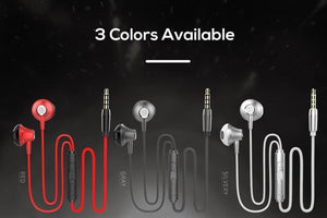 Planet Gates TOPK 3.5mm In-Ear Earphones with Mic Anti-Wrap Comforted Heavy Bass Wired Earphone Earbud Volume Control Stereo Sport Headset