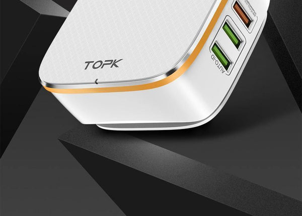 Planet Gates TOPK 35W Quick Charge 2.0 6-Port USB Charger EU US UK AU Plug 5V/7A Travel Wall Fast Charger Adapter Mobile Phone Universal