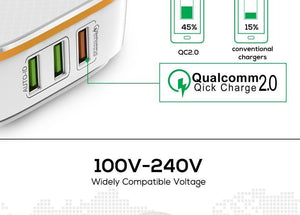 Planet Gates TOPK 35W Quick Charge 2.0 6-Port USB Charger EU US UK AU Plug 5V/7A Travel Wall Fast Charger Adapter Mobile Phone Universal