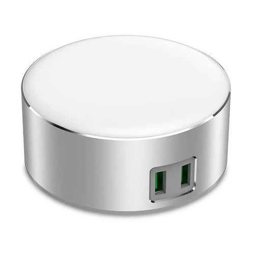 Planet Gates TOPK 5V 2.4A(Max) 12W Auto-ID Dual USB Charger Dimmable Smart LED Table Lamp EU Mobile Phone Charger for iPhone Samsung Xiaomi