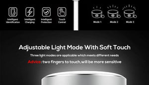 Planet Gates TOPK 5V 2.4A(Max) 12W Auto-ID Dual USB Charger Dimmable Smart LED Table Lamp EU Mobile Phone Charger for iPhone Samsung Xiaomi