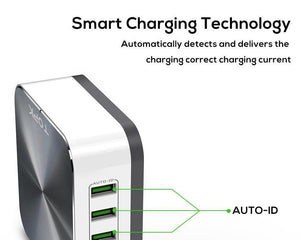 TOPK 8-Port 50W Quick Charge 3.0 USB Charger for iPhone Samsung Xiaomi Huawei EU US UK AU Plug Desktop Fast Phone Charger - Planet Gates