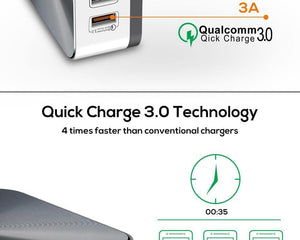 Planet Gates TOPK 8-Port 50W Quick Charge 3.0 USB Charger for iPhone Samsung Xiaomi Huawei EU US UK AU Plug Desktop Fast Phone Charger