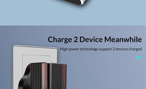 Planet Gates TOPK Auto-ID Dual USB Charger Adapter Mobile Phone EU/US/UK Travel Wall Portable Phone Charger for iPhone Samsung Xiaomi Huawei