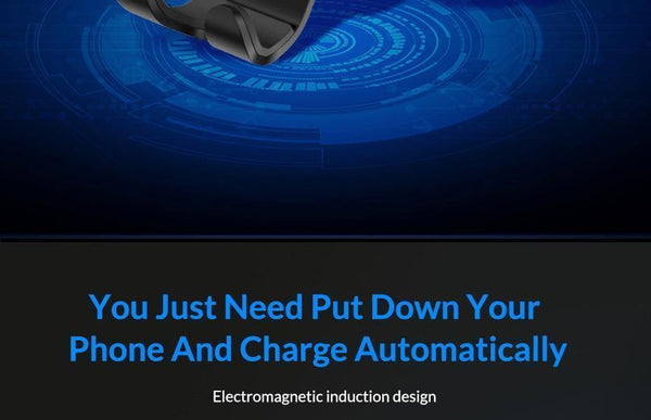 Planet Gates TOPK Car Mount Wireless Charger For iPhone XS Max XR 8 Plus 10W Fast Wireless Charging Car Phone Holder for Samsung Note 9 S9 S8