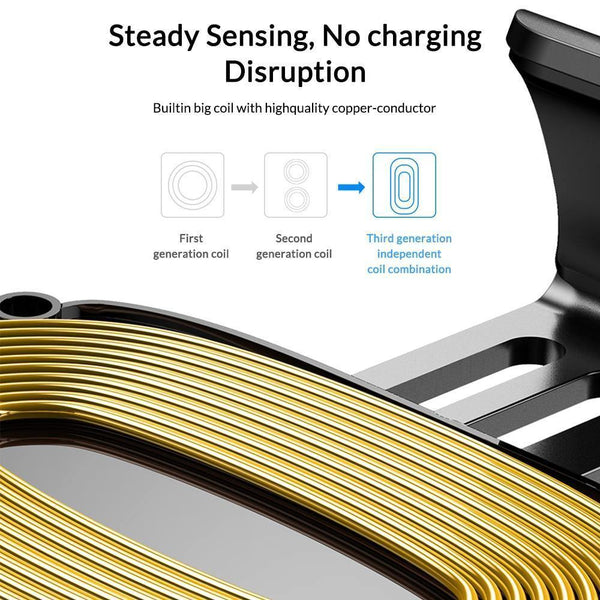 Planet Gates TOPK Car Mount Wireless Charger For iPhone XS Max XR 8 Plus 10W Fast Wireless Charging Car Phone Holder for Samsung Note 9 S9 S8