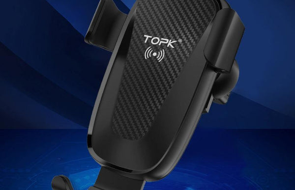 Planet Gates TOPK Car Mount Wireless Charger For iPhone XS Max XR 8 Plus 10W Fast Wireless Charging Car Phone Holder for Samsung Note 9 S9 S8