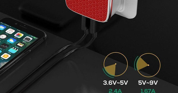 Planet Gates TOPK Fast USB Charger 21W Quick Charge 2.0 Mobile Phone Charger Auto-ID Dual USB Wall Charger Adapter For Samsung Xiaomi Huawei