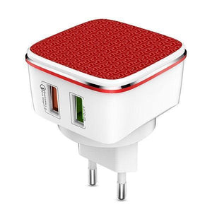 Planet Gates TOPK Fast USB Charger 21W Quick Charge 2.0 Mobile Phone Charger Auto-ID Dual USB Wall Charger Adapter For Samsung Xiaomi Huawei