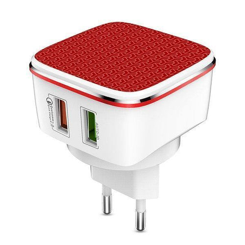 Planet Gates TOPK Fast USB Charger 21W Quick Charge 2.0 Mobile Phone Charger Auto-ID Dual USB Wall Charger Adapter For Samsung Xiaomi Huawei