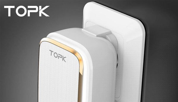 Planet Gates TOPK L-Power 4-Port EU/US/UK/AU Plug 22W USB Charger LED Lamp Auto-ID Travel Wall Adapter Universal Mobile Phone Charger