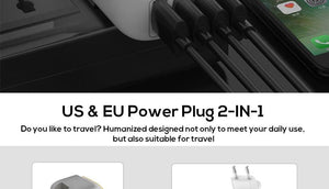 Planet Gates TOPK L-Power 4-Port EU/US/UK/AU Plug 22W USB Charger LED Lamp Auto-ID Travel Wall Adapter Universal Mobile Phone Charger