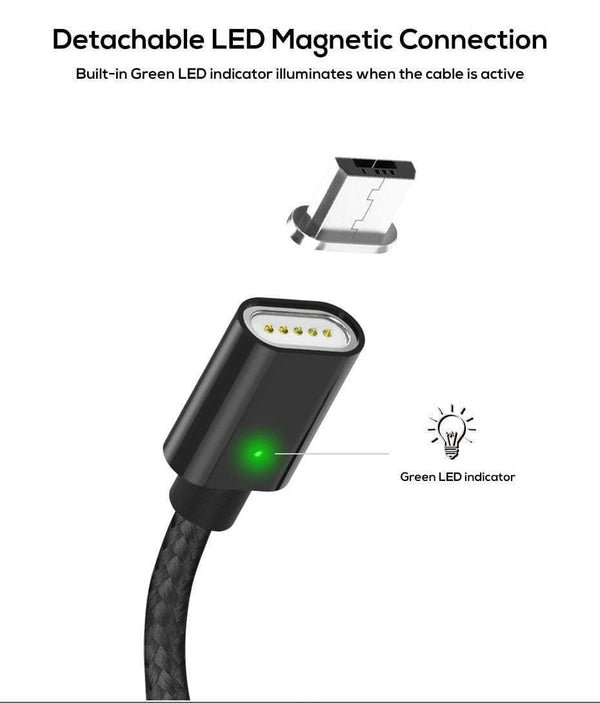 Planet Gates TOPK Magnetic USB Cable For iPhone Xs Max Micro USB Type C Magnet Charger  Data Charging Moblie Phone Cables for Samsung Xiaomi