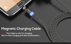 Planet Gates TOPK R-Line1 LED Magnetic Micro USB Cable ,Upgraded Reflective Nylon Braided Magnetic Charger USB Cable for Micro USB Port Phone
