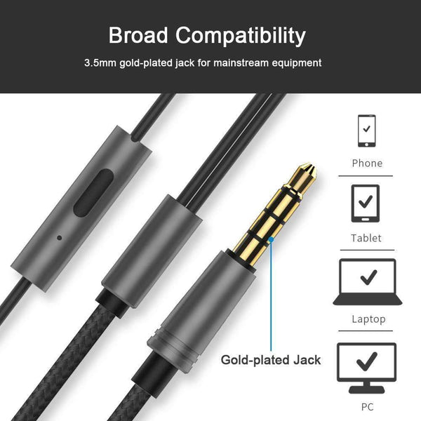 Planet Gates TOPK T13 Bass Stereo Sport Earbuds Earphones Wired Control With Built-in Microphone for iPhone Samsung Xiaomi Huawei