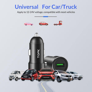 Planet Gates TOPK USB Car Charger Quick Charge 3.0 Mobile Phone Charger Fast QC3.0 Car-Charger for Samsung Xiaomi Huawei Adapter in Car