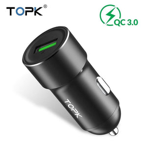 Planet Gates TOPK USB Car Charger Quick Charge 3.0 Mobile Phone Charger Fast QC3.0 Car-Charger for Samsung Xiaomi Huawei Adapter in Car