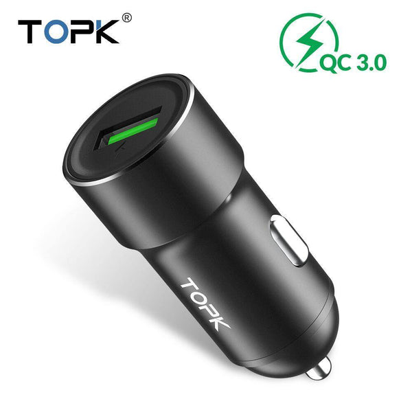 Planet Gates TOPK USB Car Charger Quick Charge 3.0 Mobile Phone Charger Fast QC3.0 Car-Charger for Samsung Xiaomi Huawei Adapter in Car