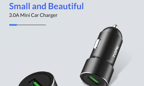 Planet Gates TOPK USB Car Charger Quick Charge 3.0 Mobile Phone Charger Fast QC3.0 Car-Charger for Samsung Xiaomi Huawei Adapter in Car
