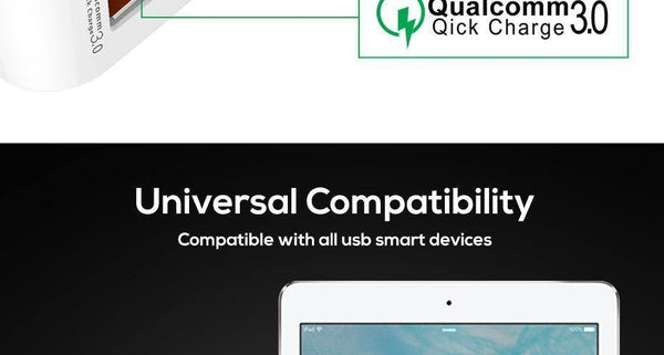 Planet Gates TOPK USB Charger EU&US 2-IN-1 Quick Charge 3.0 Fast Travel Wall Adapter Mobile Phone Charger for Samsung Xiaomi Huawei