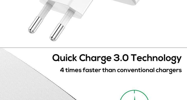 TOPK USB Charger EU&US 2-IN-1 Quick Charge 3.0 Fast Travel Wall Adapter Mobile Phone Charger for Samsung Xiaomi Huawei - Planet Gates
