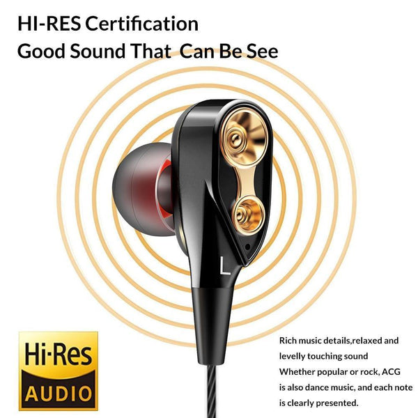 Planet Gates TOPK Wired Earphone For Phone Dual Driver HiFi Stereo In-Ear Headset 3.5mm Sport Running Earphones With Microphone Earbuds