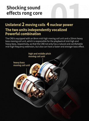 Planet Gates TOPK Wired Earphone For Phone Dual Driver HiFi Stereo In-Ear Headset 3.5mm Sport Running Earphones With Microphone Earbuds