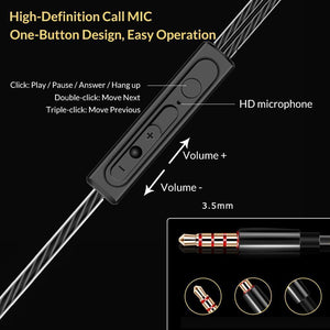 Planet Gates TOPK Wired Earphone For Phone Dual Driver HiFi Stereo In-Ear Headset 3.5mm Sport Running Earphones With Microphone Earbuds