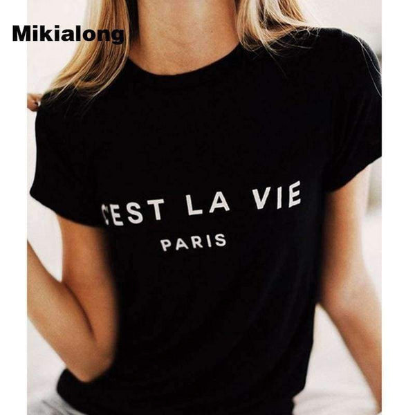 Planet Gates Tops T Shirt Cotton Women 2018 Summer T-Shirt Short Sleeve Poleras Mujer Top Tee Shirt Femme Paris Printed Tshirts