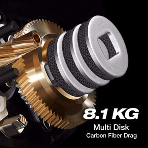 Planet Gates Torrent fishing Reel 8.1kg Carbon Drag 7.1:1 5.3:1 Gear Ratio 6 Bearings Magnetic Brake Low Profile Baitcasting Reel
