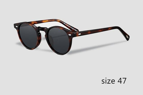Planet Gates Tortoise Gray 47 Sunglasses Women Gregory Peck Acetate Sun Glasses  Retro Round Frame OV5186 Men Polarized Vintage Eyeglasses Driving Glasses