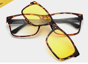 Planet Gates tortoise yellow Polarized Magnet Clip glasses frame men women Myopia Prescription Glasses Optical sunglasses Eyewear
