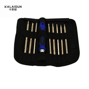 Planet Gates Torx 9 in 1 multi-function screwdriver set double-headed canvas bag mobile phone / computer / electrical Repair Tools