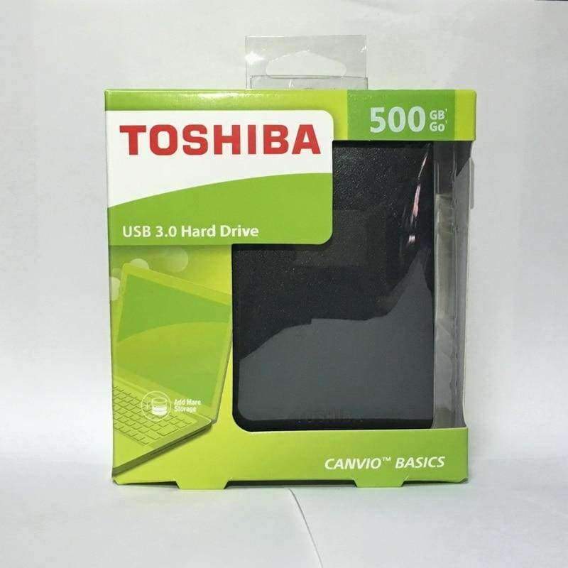 Planet Gates TOSHIBA CANVIO BASICS 500GB External Hard Drive Disk HD Portable Storage Device USB 3.0 SATA 2.5" Original New for Computer