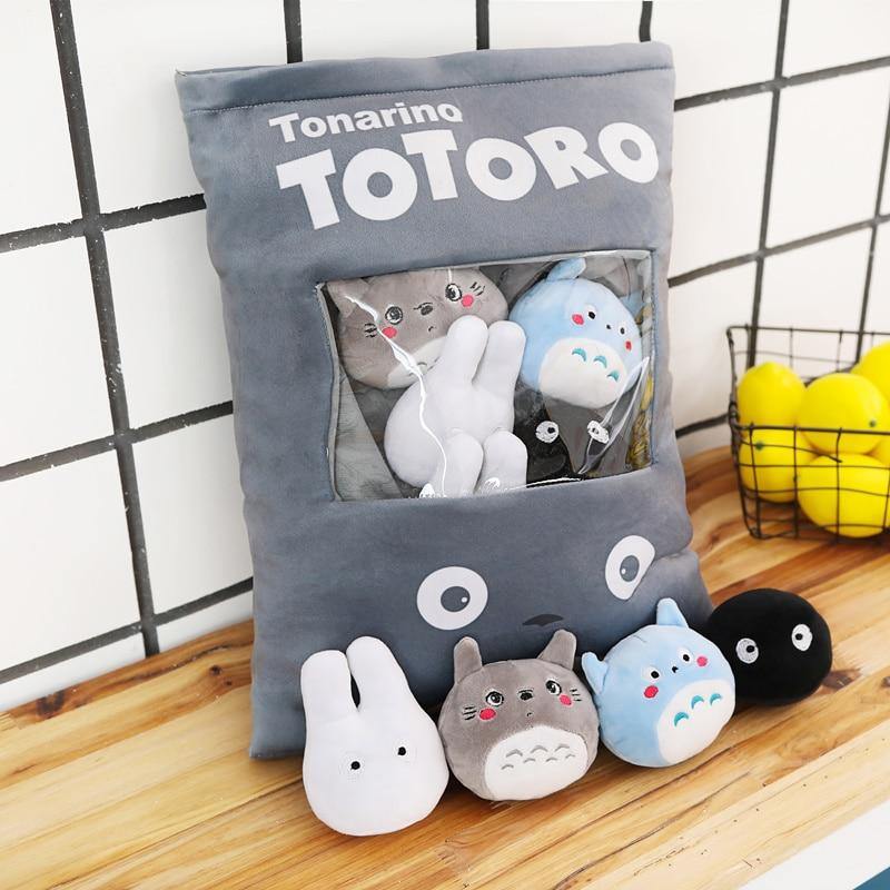 Totoro Corner Creature A Bag Of Snack Pillow Animal Crossing Plush Stuffed Animals Creative Doll Juguetes Plush Toy Sofa Cushion