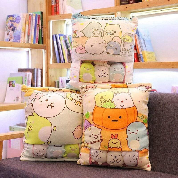 Totoro Corner Creature A Bag Of Snack Pillow Animal Crossing Plush Stuffed Animals Creative Doll Juguetes Plush Toy Sofa Cushion