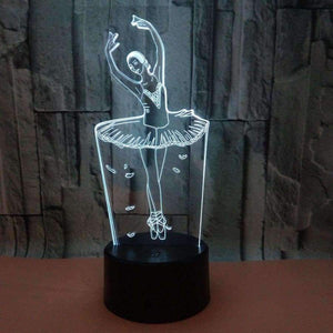 Planet Gates Touch Ballet Dancer Lovers Trophy 3D Vizuální noční světlo Akrylové Barevné Vánoční Narozeninové Dekorace Ballerinator Design LED Luminaria