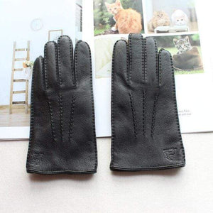 Planet Gates Touch Screen / China / 11 Men's Fashion Deerskin Gloves Colour Touch Screen Hand-Stitched Wool Lining Genuine Leather Gloves
