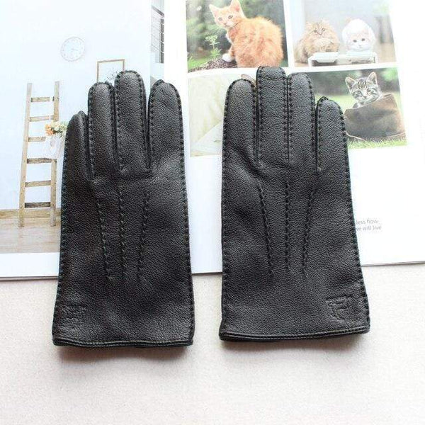 Planet Gates Touch Screen / China / 11 Men's Fashion Deerskin Gloves Colour Touch Screen Hand-Stitched Wool Lining Genuine Leather Gloves