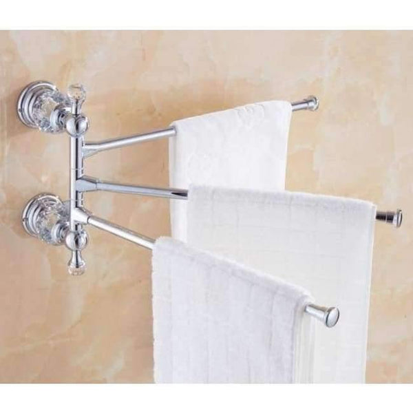 Planet Gates Towel Bar 3 Bathroom Accessories Sets Silver Polished Chrome Bathroom Products Solid Brass Bathroom Hardware Sets jk6