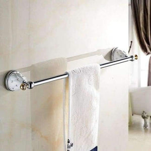 Planet Gates Towel Bar Brass&Silver Polished Bathroom Accessories Sets Diamond&crystal Bathroom Hardware Set Wall Mounted Bathroom Products