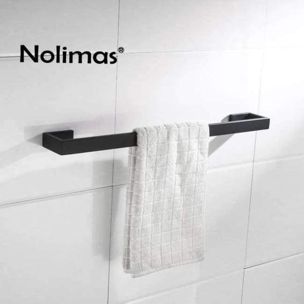 Planet Gates Towel Bar Matte Black SUS 304 Stainless Steel Bathroom Hardware Set Robe Hook Towel Bar Toilet Paper Holder Bathroom Accessories