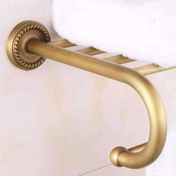 Planet Gates towel holder Antique Carved Bathroom Hardware Sets Solid Brass European Bathroom Accessories Set Brushed Bathroom Products (shelf/towel Rack)