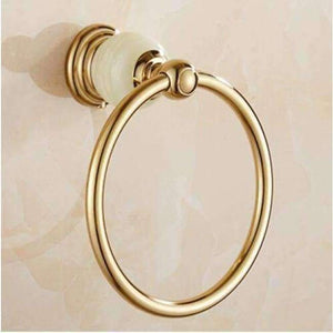 Planet Gates Towel rack / China Brass & Jade Bathroom Accessory Set,Paper Holder,Towel Bar,Soap basket,towel rack,towel ring Toilet brush bathroom hardware set