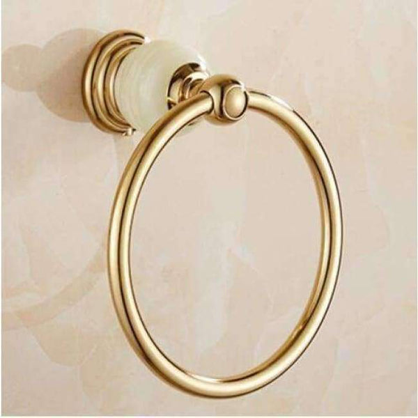 Planet Gates Towel rack / China Brass & Jade Bathroom Accessory Set,Paper Holder,Towel Bar,Soap basket,towel rack,towel ring Toilet brush bathroom hardware set